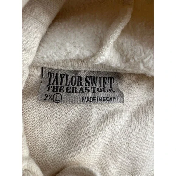 Taylor Swift Eras Tour Beige Hoodie Sweatshirt Women Size 2XL - Picture 6 of 11